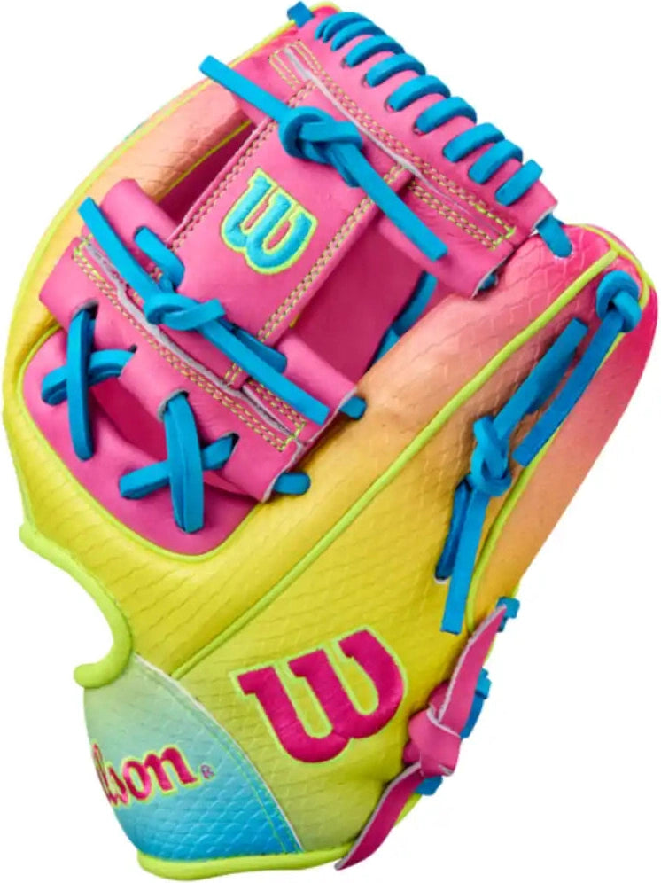 Wilson A2000 Fall 2025 1786ss 11.50’’ Infield Glove Wbw103492115 - Blue Optic Yellow Pink - Mulicolor / Right Throw