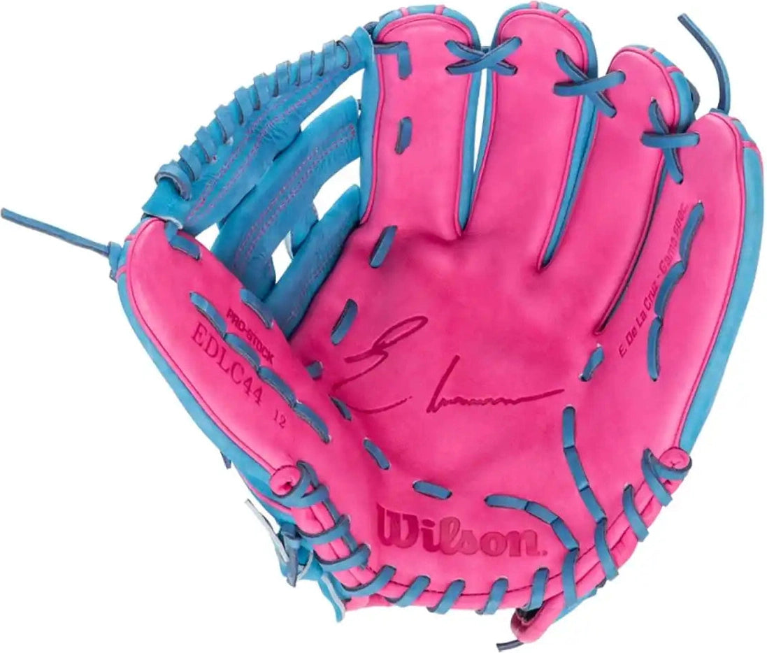 Wilson A2000 Fall 2025 Elly De La Cruz Gm 12.00’’ Infield Glovewbw10345212 - Sky Blue Flamingo Pink - Light / Right