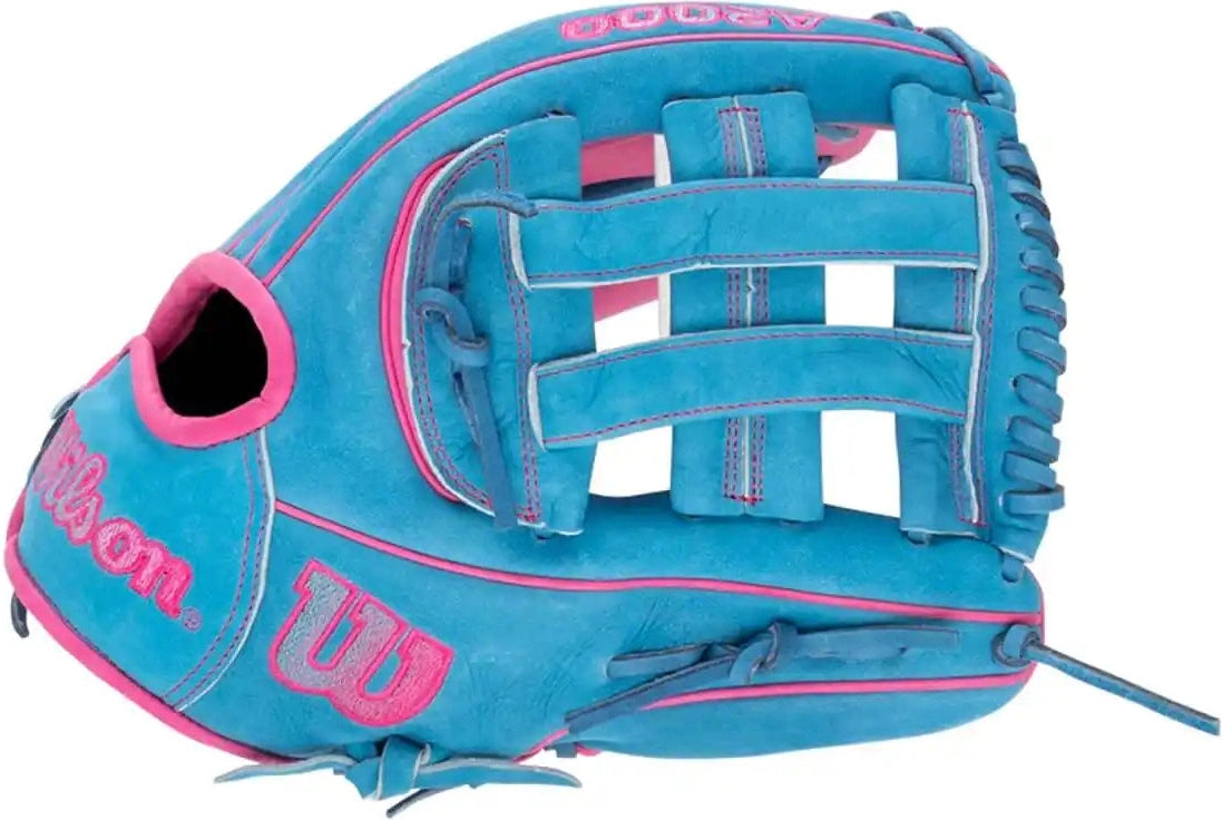 Wilson A2000 Fall 2025 Elly De La Cruz Gm 12.00’’ Infield Glovewbw10345212 - Sky Blue Flamingo Pink - Light / Right