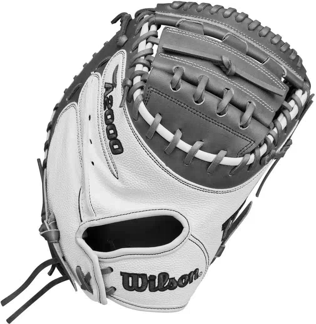 Wilson A2000 Fpcm23ss 34.00’’ Fastpitch Catcher’s Mitt Wbw102681 - White Coal - Right Throw