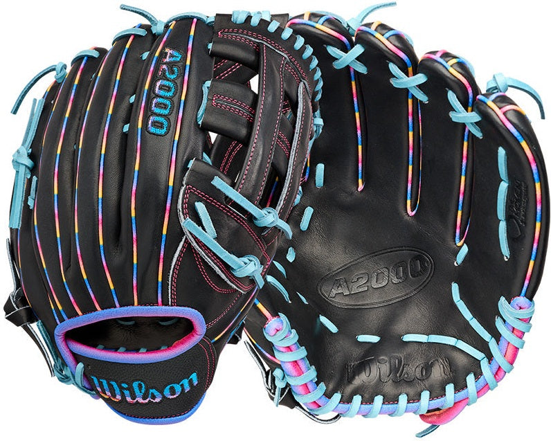 Wilson A2000 Love the Moment 1750 12.50’’ Outfield Glove Wbw104831125 - Black Columbia Blue - Right Throw