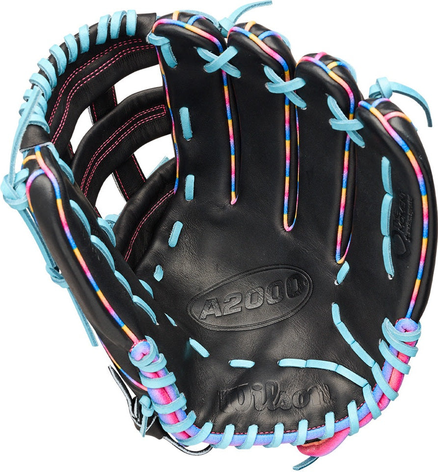 Wilson A2000 Love the Moment 1750 12.50’’ Outfield Glove Wbw104831125 - Black Columbia Blue - Right Throw