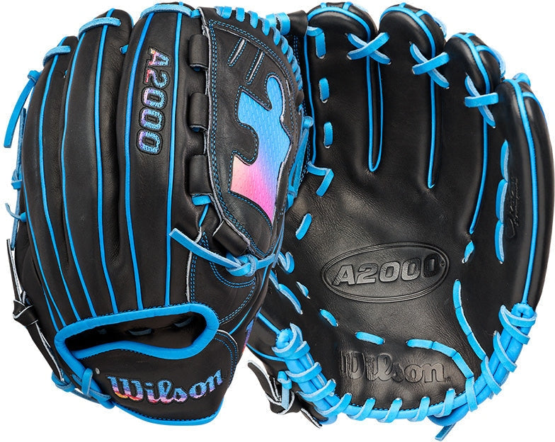 Wilson A2000 Love the Moment B23 Puzzle Piece 12.00’’ Pitcher’s Glove Wbw10482912 - Black Royal - Right Throw