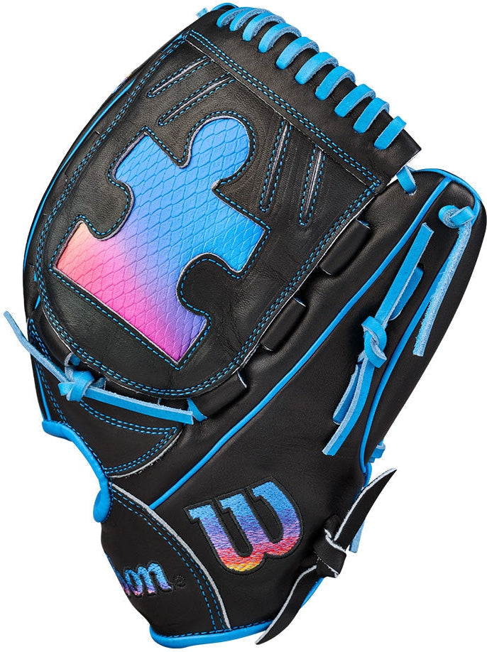Wilson A2000 Love the Moment B23 Puzzle Piece 12.00’’ Pitcher’s Glove Wbw10482912 - Black Royal - Right Throw