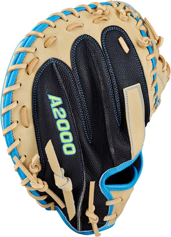 Wilson A2000 M23ss 33.50’’ Catcher’s Mitt Wbg06201rt335 - Blonde Black Sky Blue - Right Throw