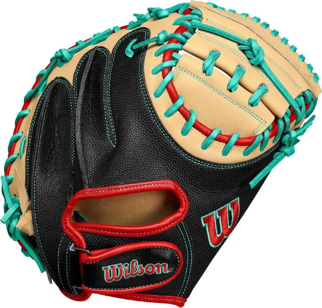 Wilson A2000 Pf33ss 33.00’’ Catcher’s Mitt Wbw10270833- Black Blonde Seafoam - Cork / Right Throw