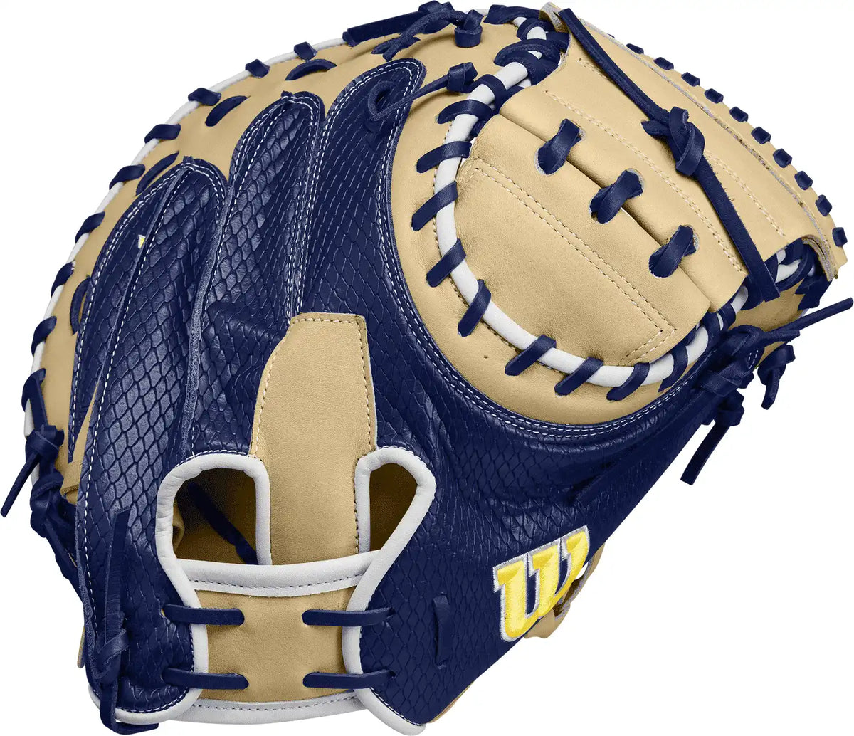 Wilson A2000 Sa34ss 34.00’’ Catcher’s Mitt Wbw10253134 - Blonde Navy - Black / Right Throw