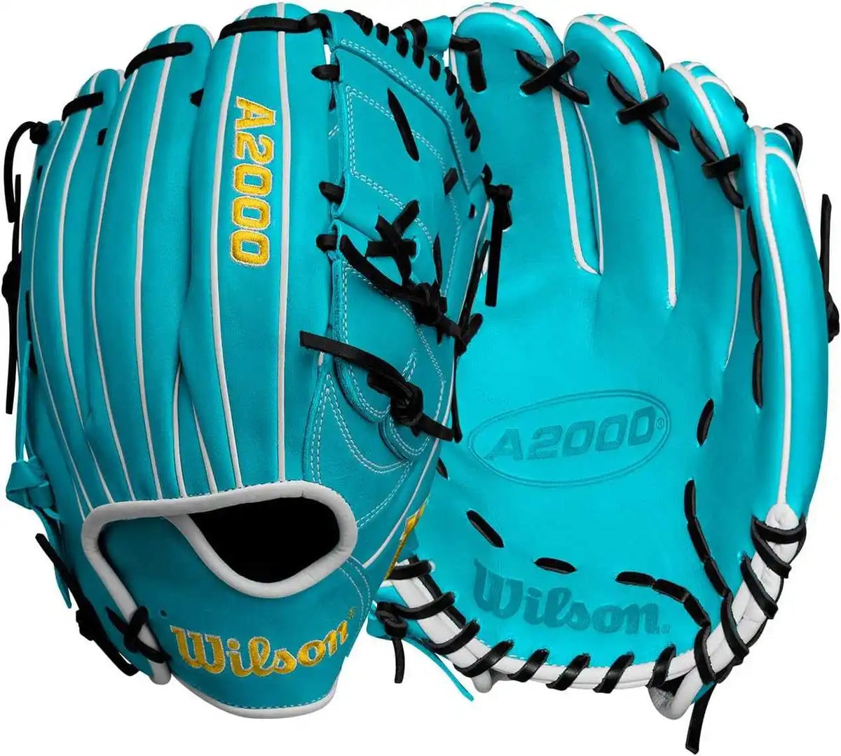 Wilson A2000 Spring 2025 12.00’’ Pitcher’s Glove Wbw10255012 - Teal Yellow Black - Right Throw