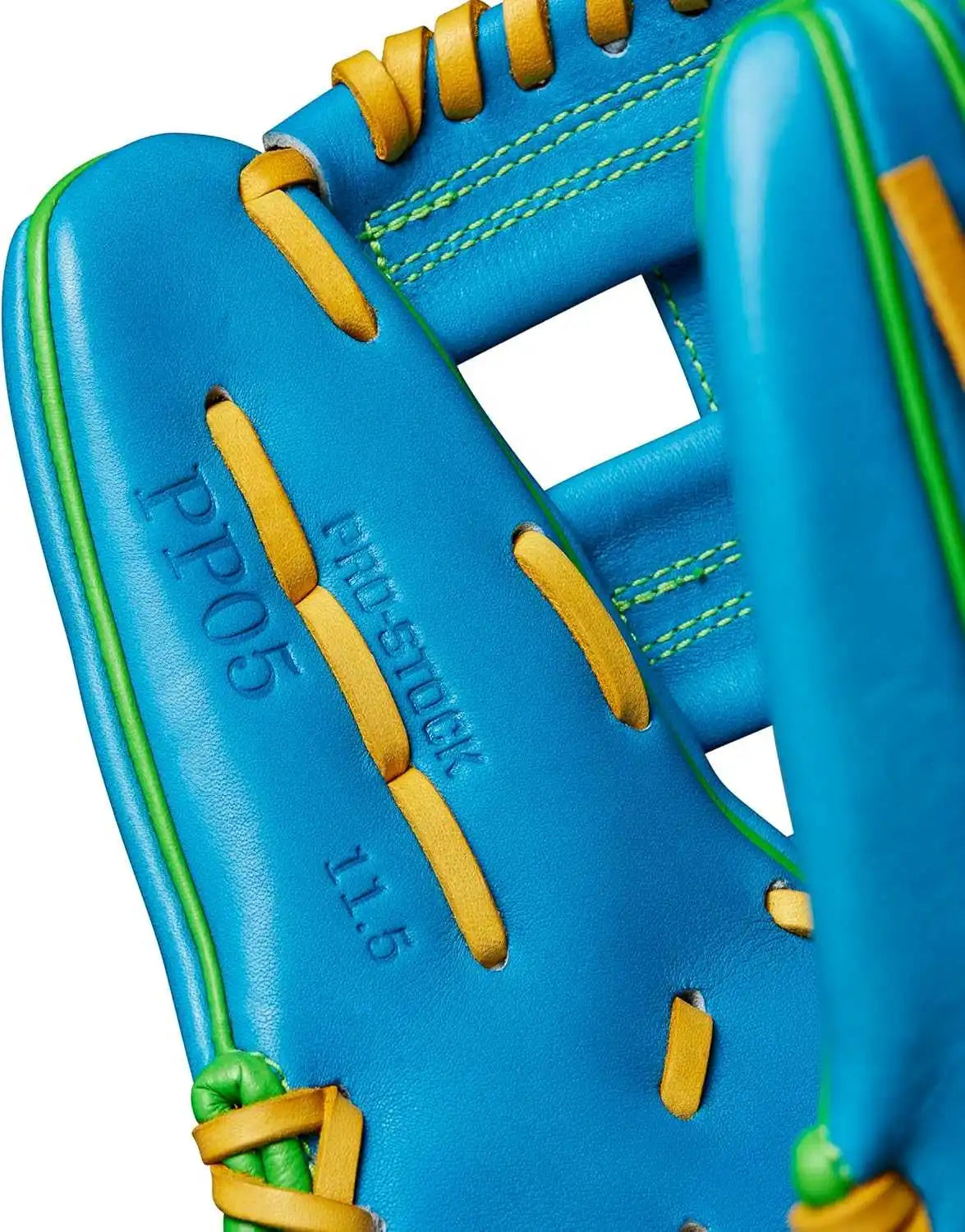 Wilson A2000 Spring 2025 Pp05 11.50’’ Infield Gloves Wbw102548115 - Sky Blue Optic Yellow - Right Throw