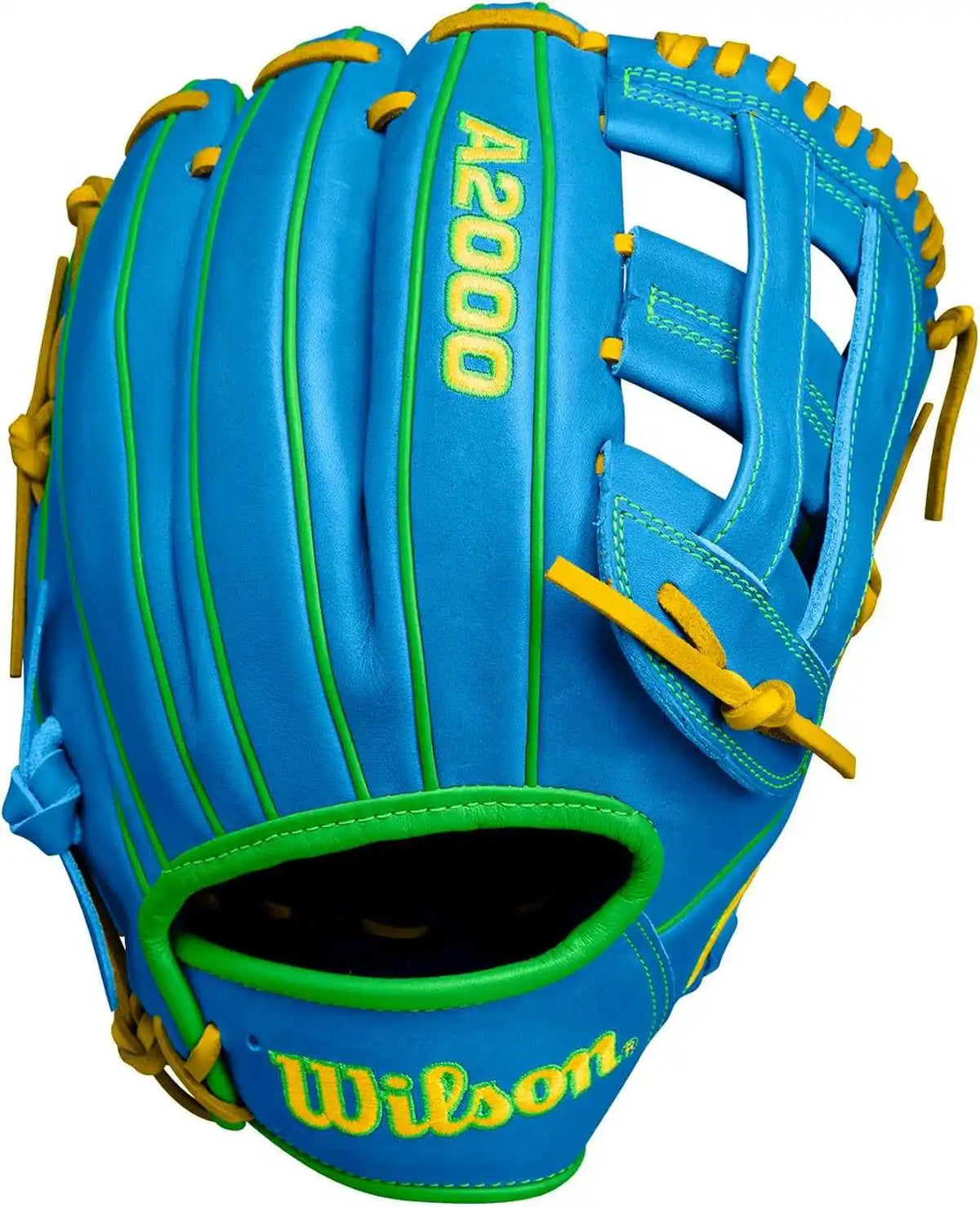 Wilson A2000 Spring 2025 Pp05 11.50’’ Infield Gloves Wbw102548115 - Sky Blue Optic Yellow - Right Throw