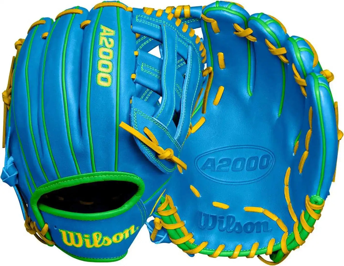 Wilson A2000 Spring 2025 Pp05 11.50’’ Infield Gloves Wbw102548115 - Sky Blue Optic Yellow - Right Throw