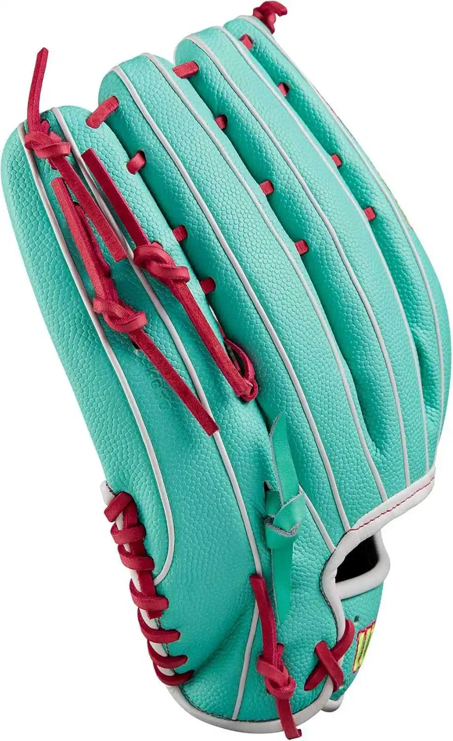 Wilson A2000 Spring 2025 Spin Control 12.75’’ Outfield Glove Wbw1025521275 - Seafoam Flamingo White - Teal Red / Right