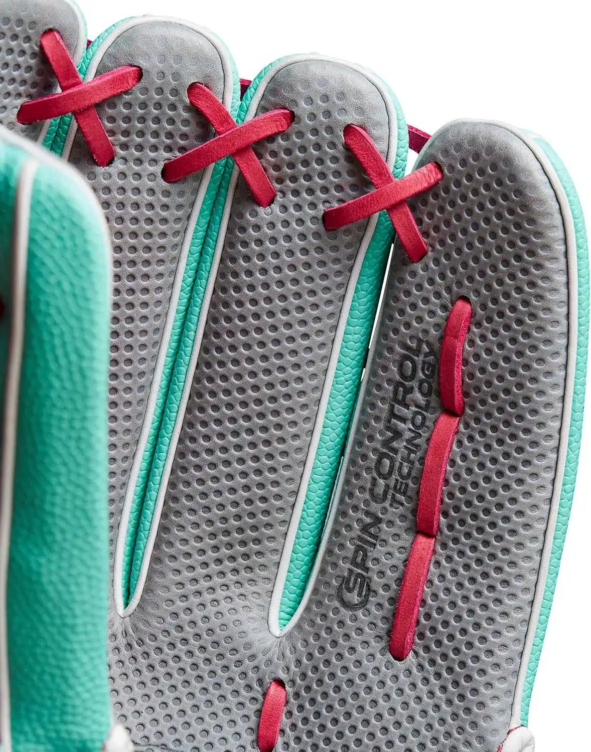 Wilson A2000 Spring 2025 Spin Control 12.75’’ Outfield Glove Wbw1025521275 - Seafoam Flamingo White - Teal Red / Right