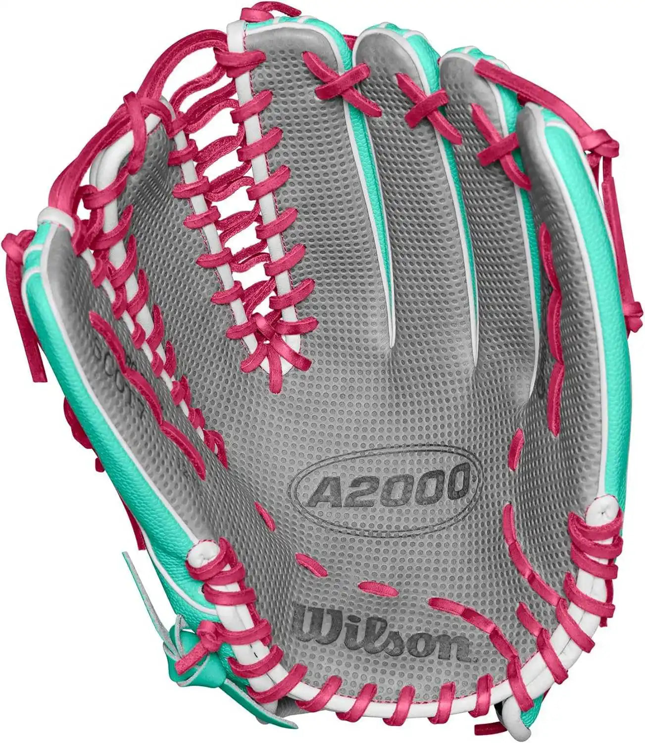 Wilson A2000 Spring 2025 Spin Control 12.75’’ Outfield Glove Wbw1025521275 - Seafoam Flamingo White - Teal Red / Right