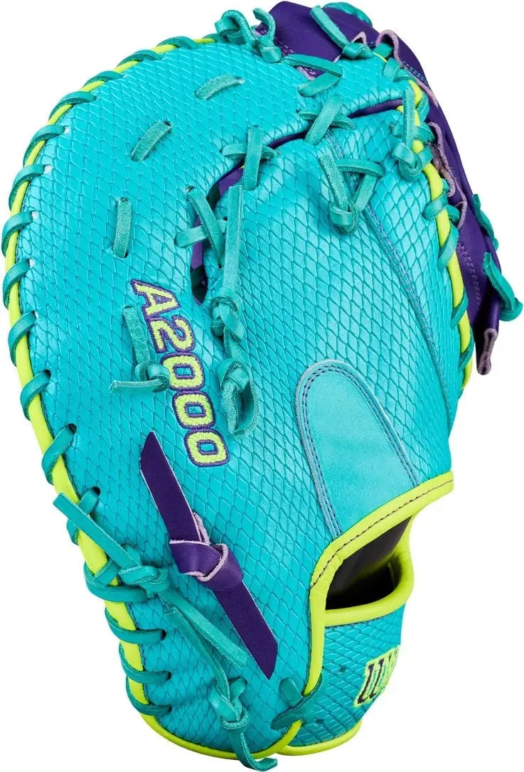 Wilson A2000 Spring Series 1612ss 12.00” 1st Base Mitt Wbw10414012 - Blue Pink Purple