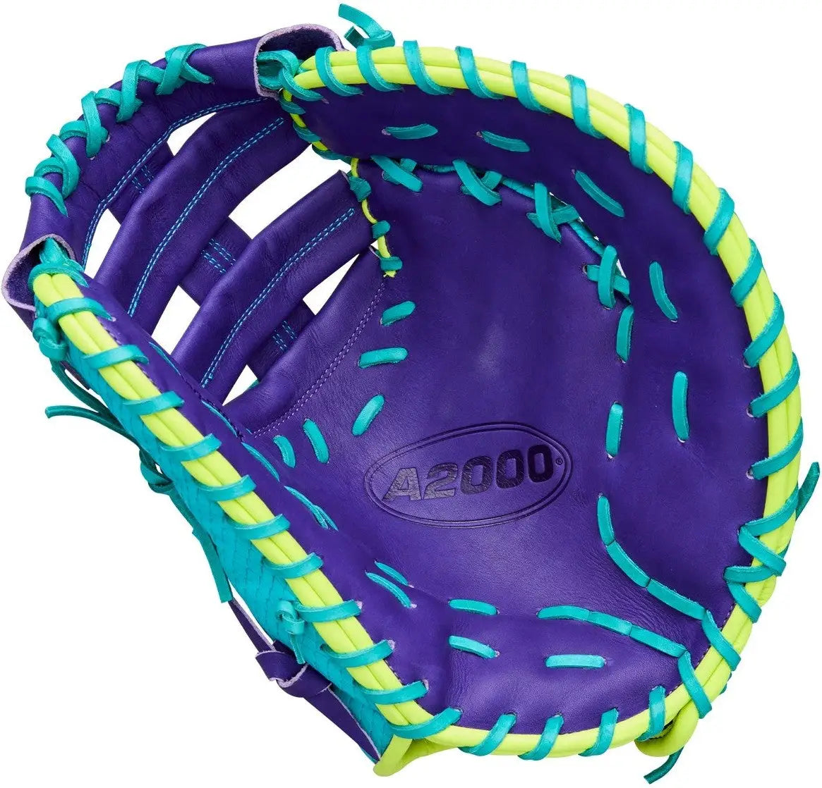 Wilson A2000 Spring Series 1612ss 12.00” 1st Base Mitt Wbw10414012 - Blue Pink Purple