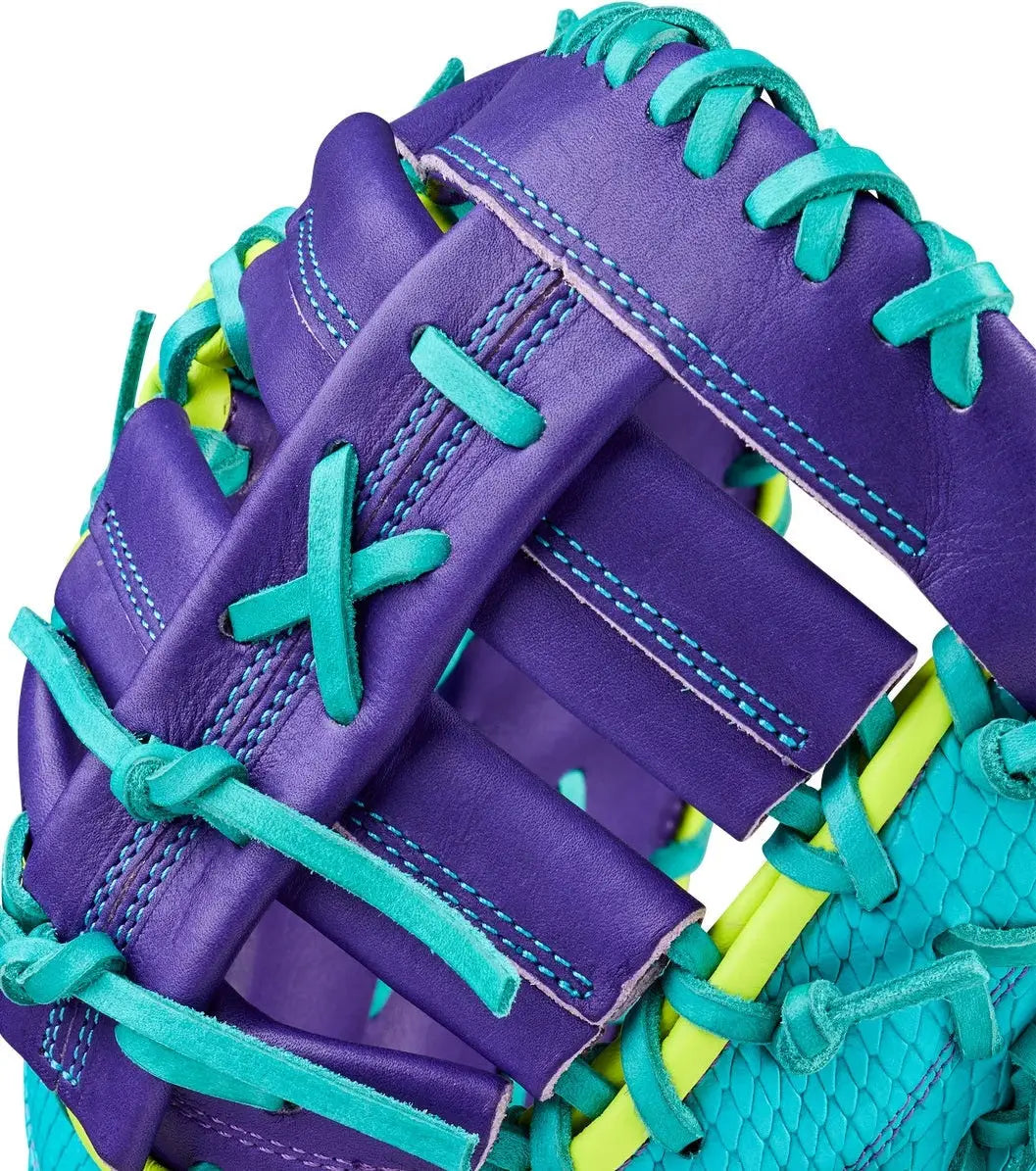 Wilson A2000 Spring Series 1612ss 12.00” 1st Base Mitt Wbw10414012 - Blue Pink Purple