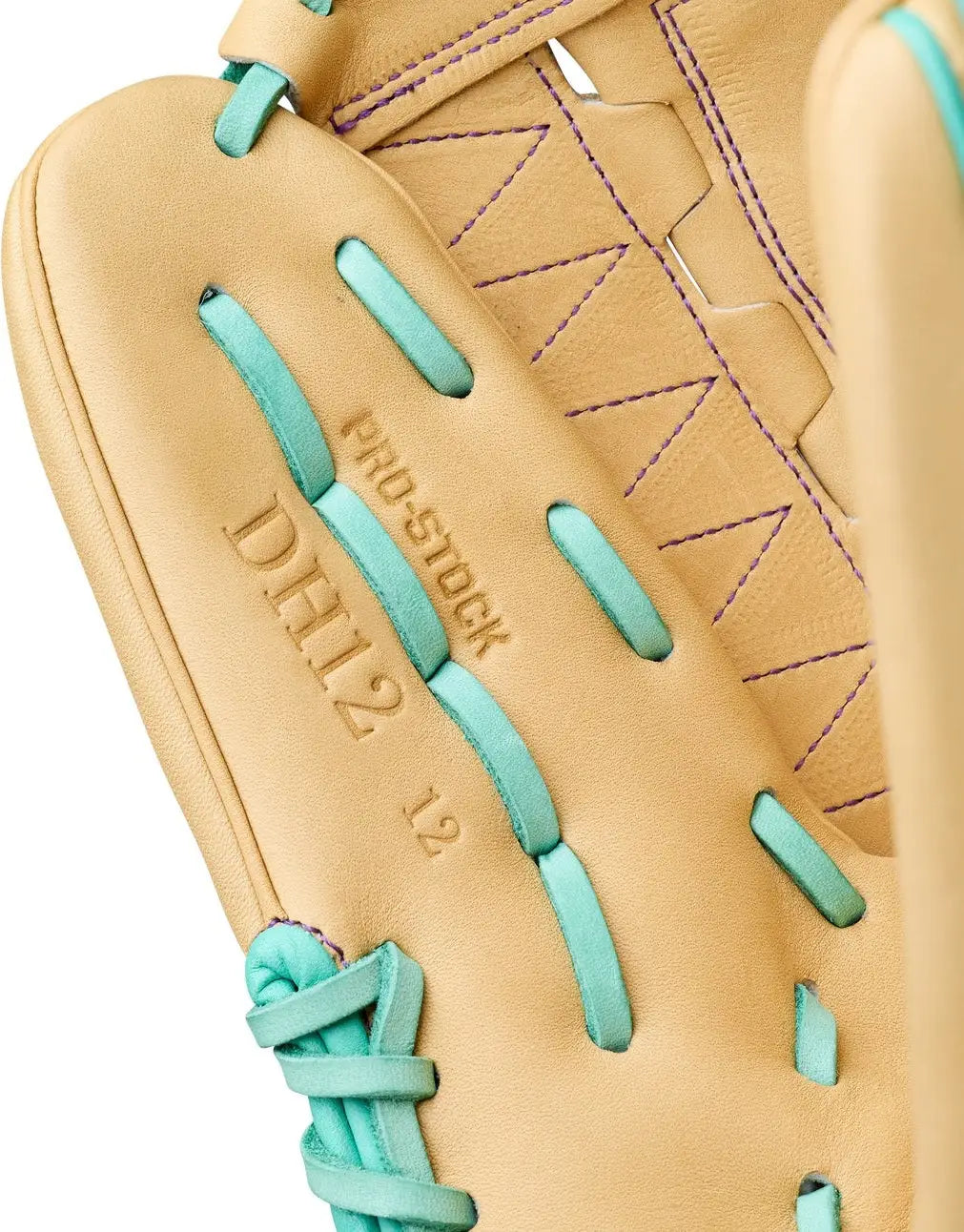 Wilson A2000 Spring Series Dh12 12.00” Pitcher’s Glove Wbw10413812 - Blonde Seafoam Purple