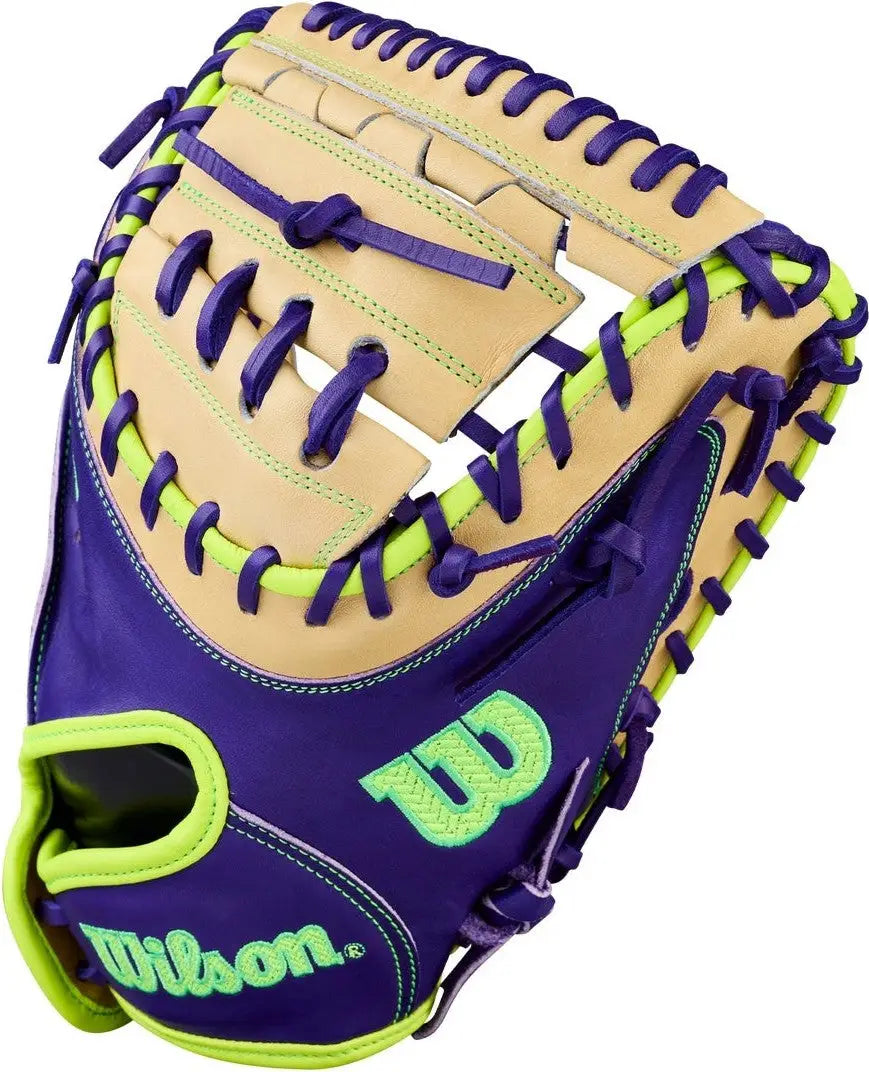 Wilson A2000 Spring Series Fpcm23 34.00” Fastpitch Catcher’s Mitt Wbw10423934 - Purple Blonde - Cork / Right Throw