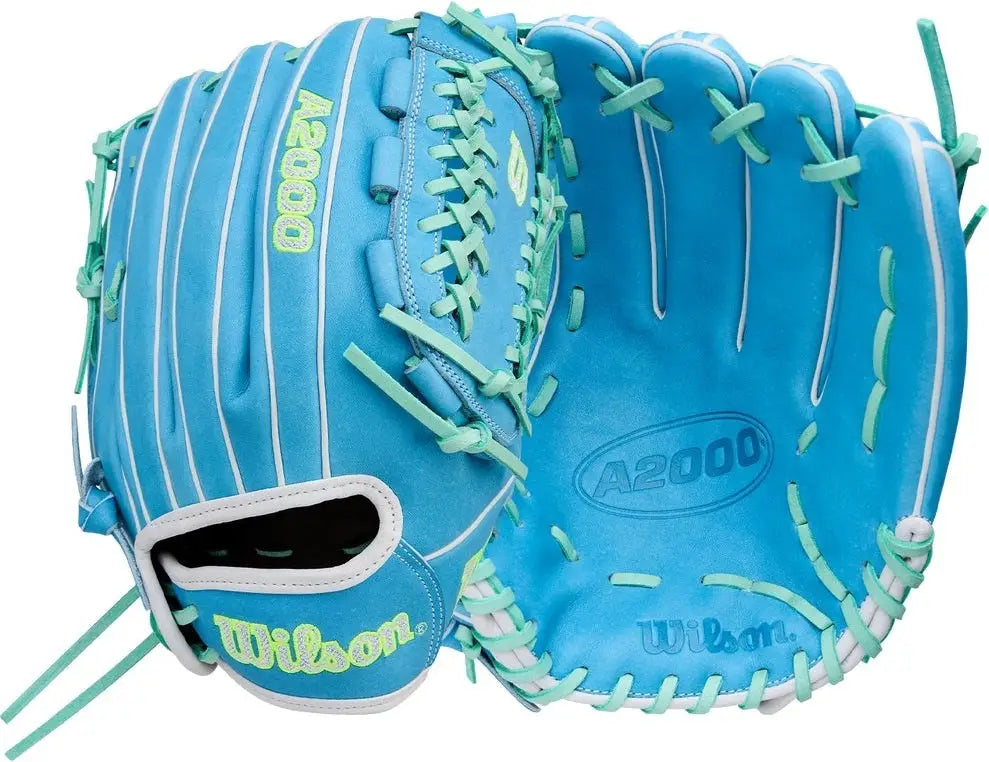 Wilson A2000 Spring Series Fphg 12” Fastpitch Pitcher’s Glove Wbw10423512 - Sky Blue Seafoam