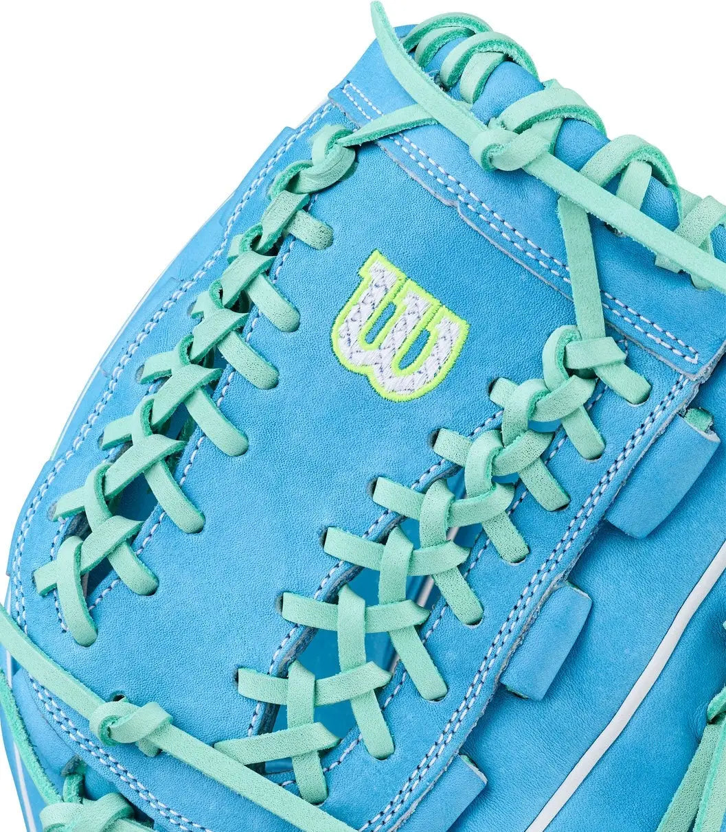 Wilson A2000 Spring Series Fphg 12” Fastpitch Pitcher’s Glove Wbw10423512 - Sky Blue Seafoam