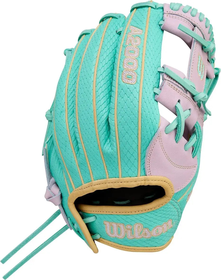 Wilson A2000 Spring Series H12ss 12.00” Fastpitch Infield Glove Wbw10423412 - Lavender Seafoam - Pink Mint / Right Throw