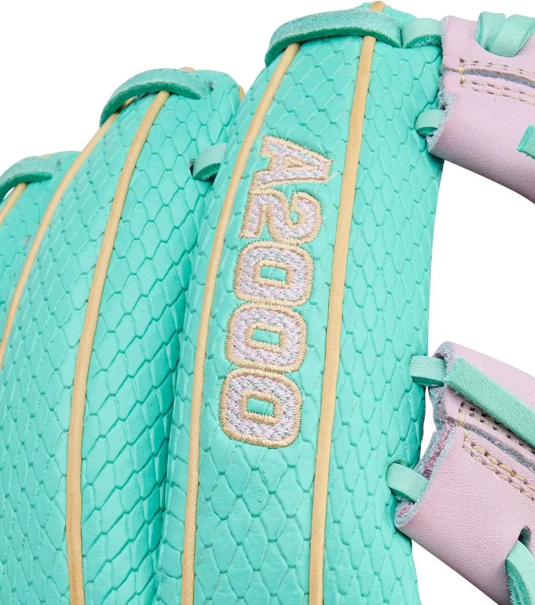Wilson A2000 Spring Series H12ss 12.00” Fastpitch Infield Glove Wbw10423412 - Lavender Seafoam - Pink Mint / Right Throw