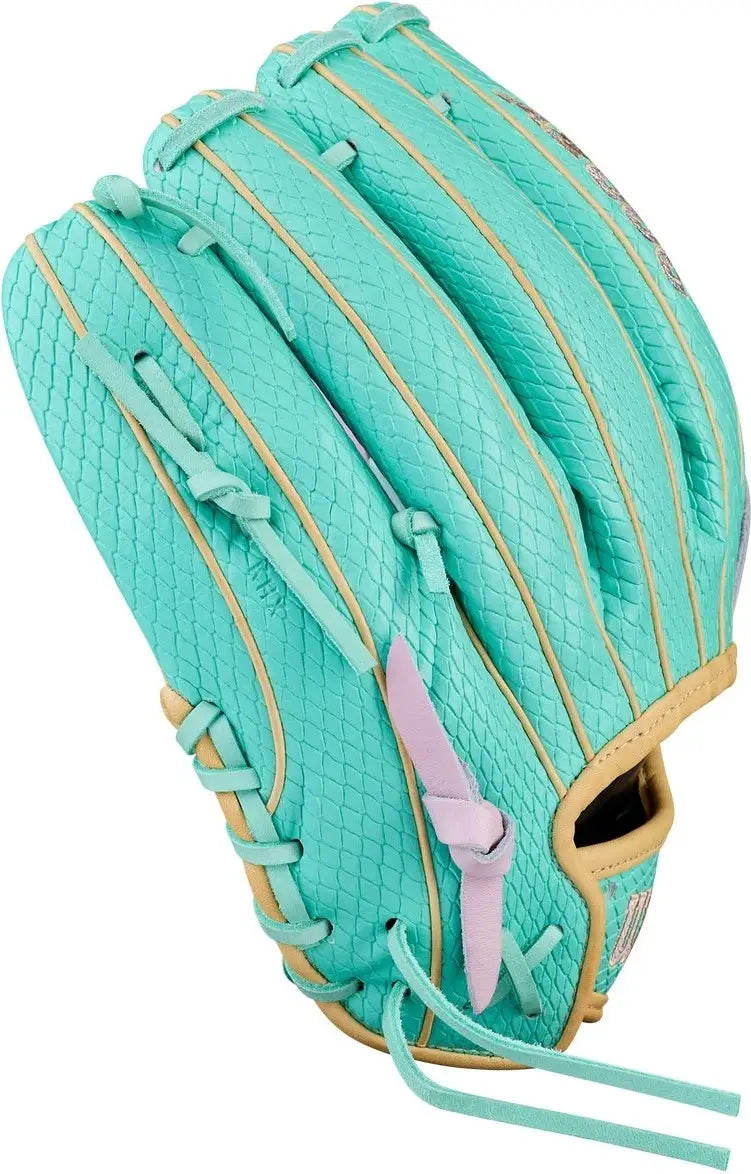 Wilson A2000 Spring Series H12ss 12.00” Fastpitch Infield Glove Wbw10423412 - Lavender Seafoam - Pink Mint / Right Throw