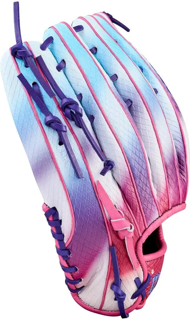 Wilson A2000 Spring Series Ot7ss 12.75” Outfield Glove Wbw1041361275 - Flamingo Pink Purple Blue