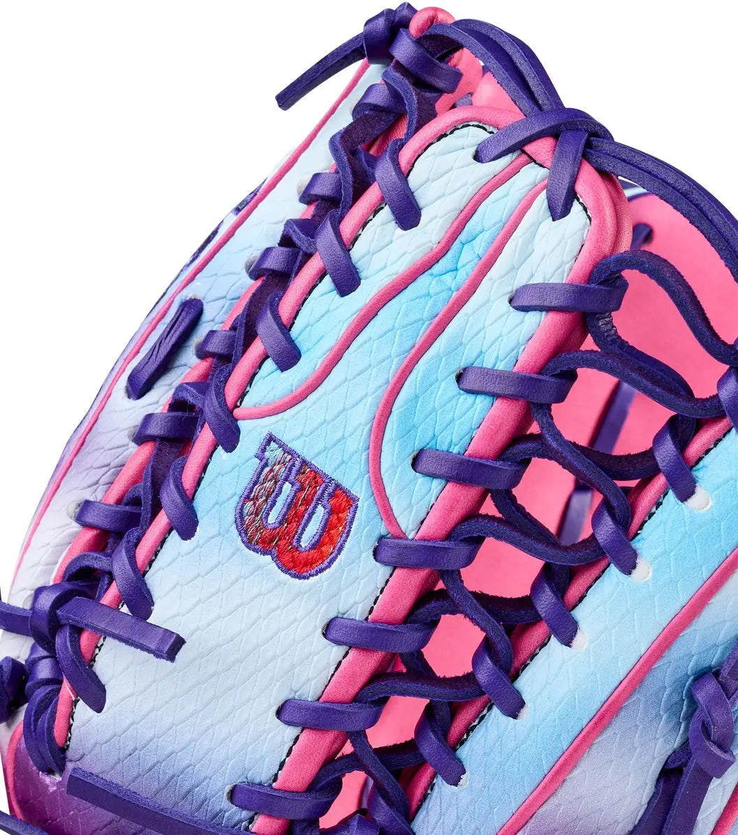 Wilson A2000 Spring Series Ot7ss 12.75” Outfield Glove Wbw1041361275 - Flamingo Pink Purple Blue