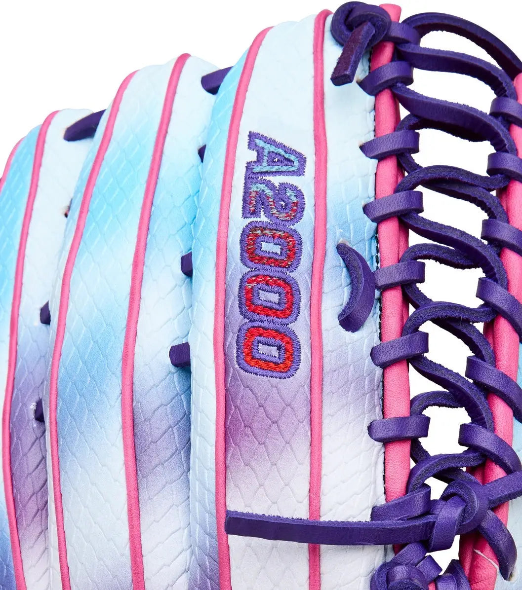 Wilson A2000 Spring Series Ot7ss 12.75” Outfield Glove Wbw1041361275 - Flamingo Pink Purple Blue
