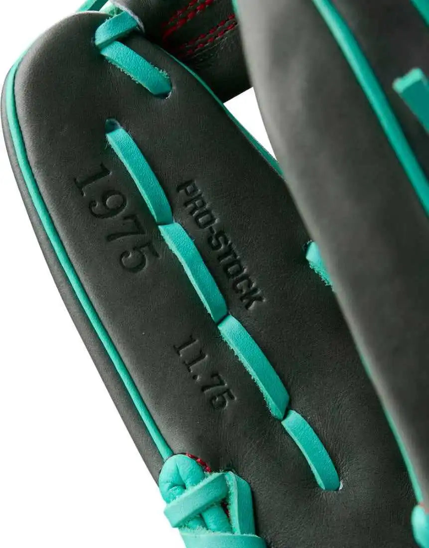 Wilson A2000 Summer 1975 11.75’’ Infield Glove Wbw1032191175 - Charcoal Seafoam - Dark Gray Blue / Right Throw
