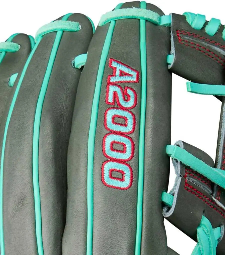 Wilson A2000 Summer 1975 11.75’’ Infield Glove Wbw1032191175 - Charcoal Seafoam - Dark Gray Blue / Right Throw