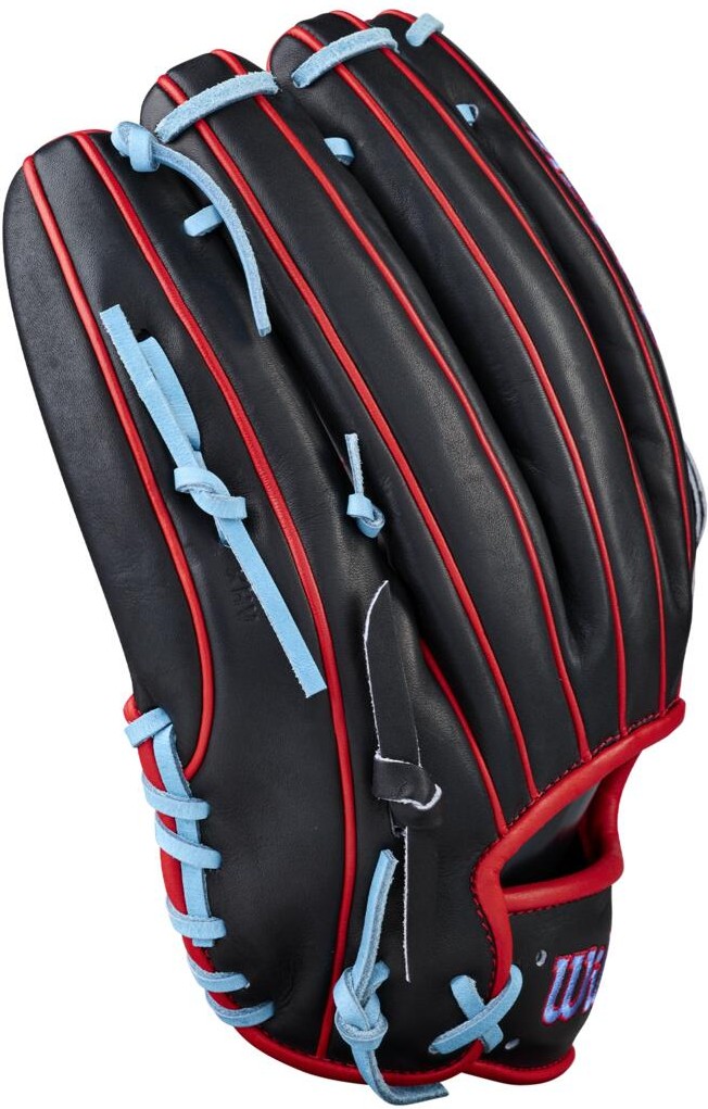 Wilson A2000 Summer 2026 B25 Infield Glove 12.25’’ Wbw1045971225 - Black Red Sky Blue - Right Throw