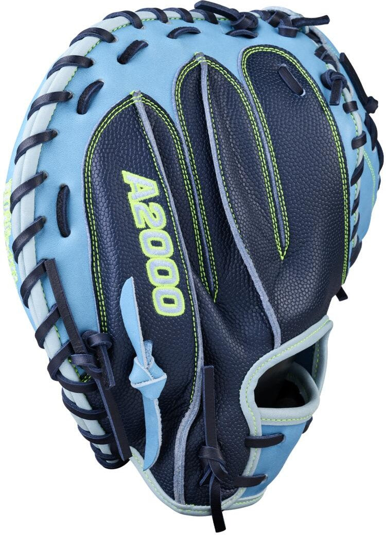 Wilson A2000 Summer 2026 Cm33s Catchers Mitts 33.00’’ Wbw10460433 - Navy Sky Blue - Right Throw