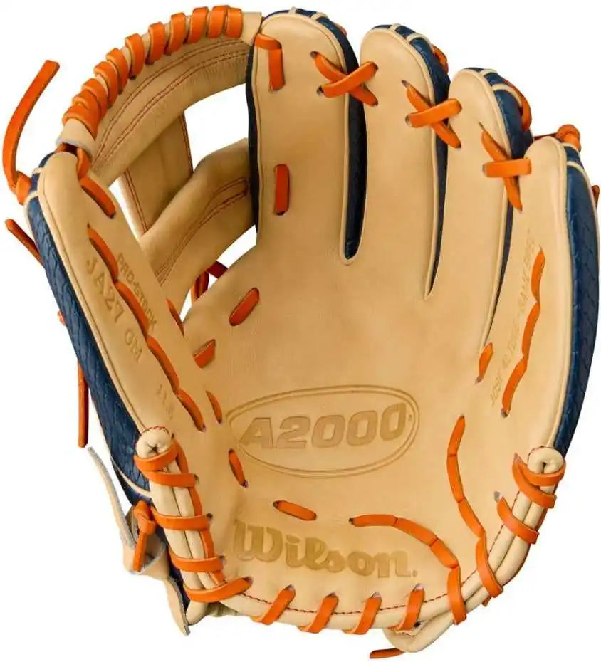 Wilson A2000 Summer Ja27 11.50’’ Infield Glove Wbw103295115 - Navy Blonde Orange - Cork / Right Throw