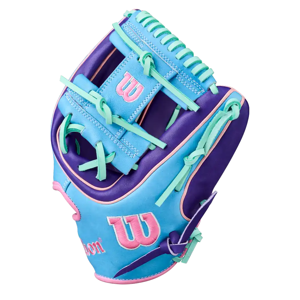 Wilson A2k 1720 11.50’’ Infield Glove Oct 2025 Gotm Wbw104220115 - Purple Columbia Blue Pink - Right Throw