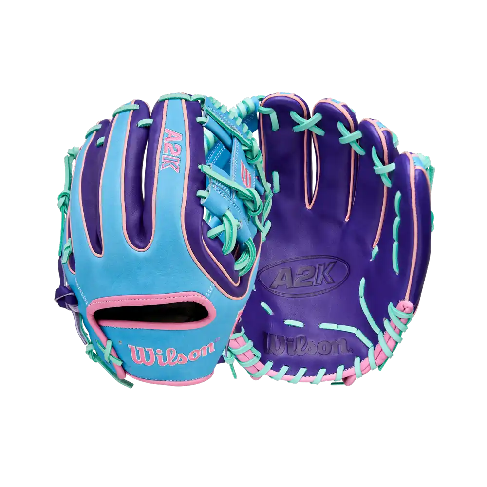 Wilson A2k 1720 11.50’’ Infield Glove Oct 2025 Gotm Wbw104220115 - Purple Columbia Blue Pink - Right Throw