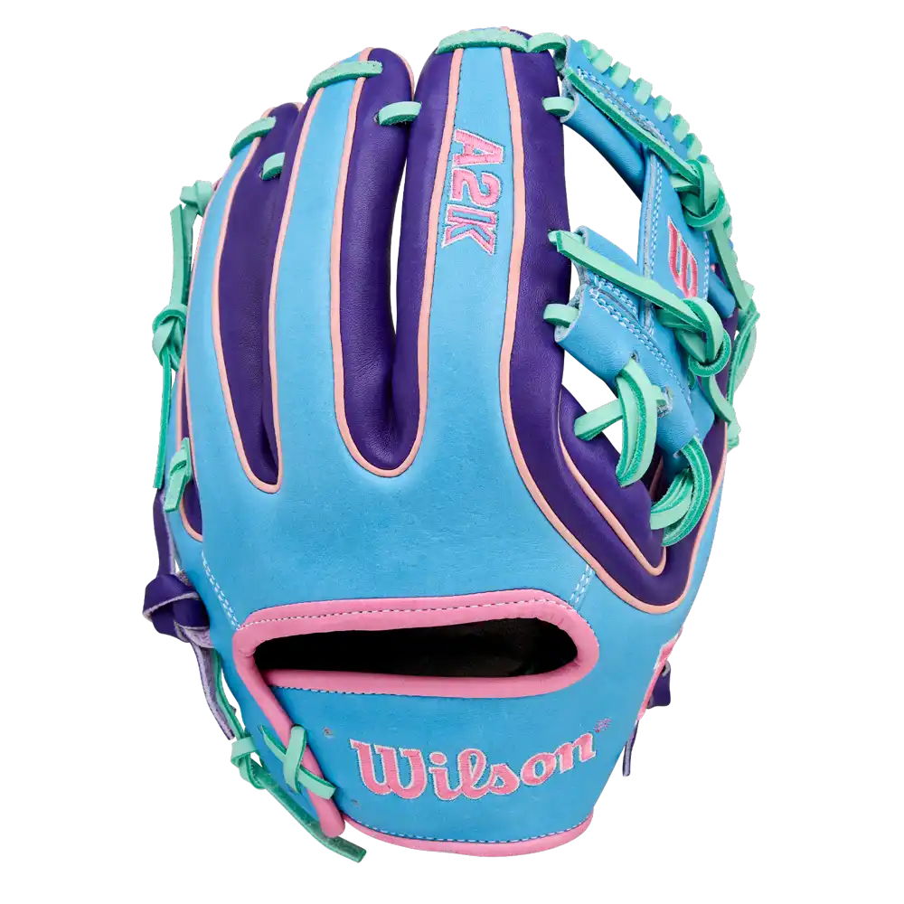 Wilson A2k 1720 11.50’’ Infield Glove Oct 2025 Gotm Wbw104220115 - Purple Columbia Blue Pink - Right Throw