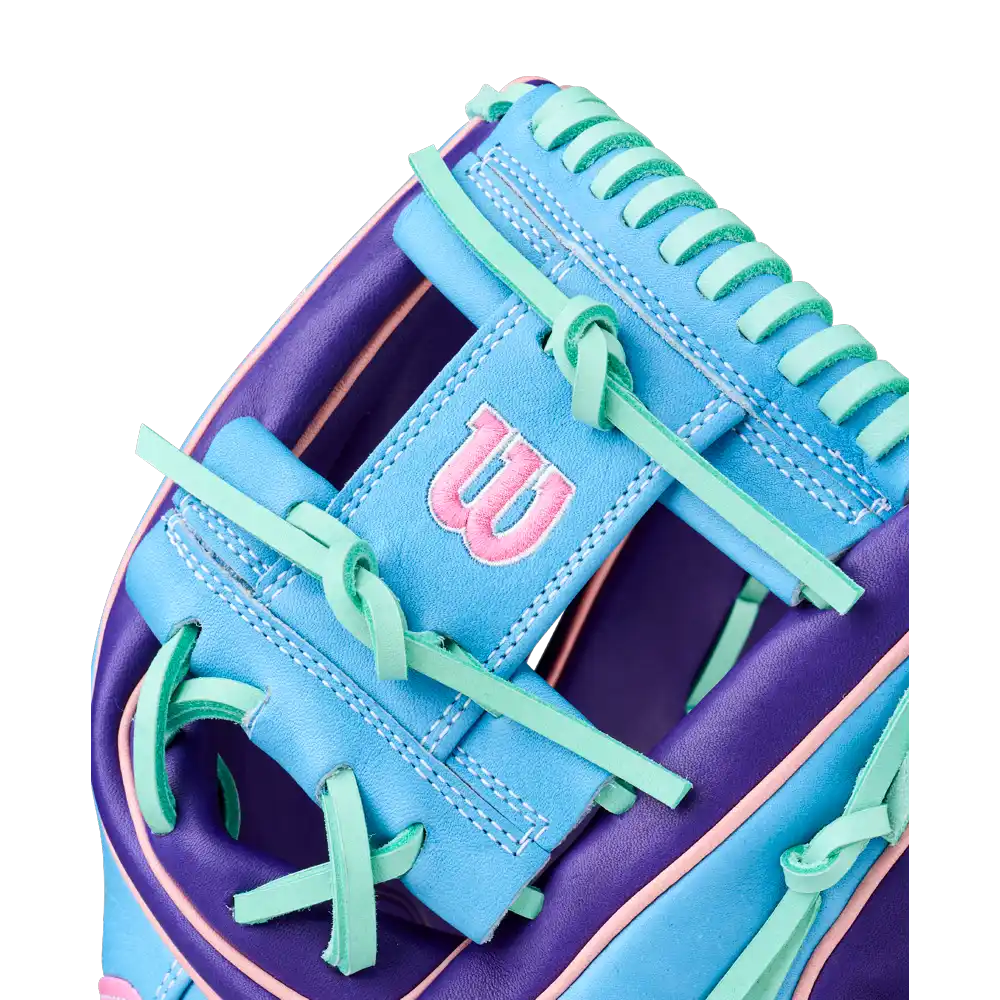 Wilson A2k 1720 11.50’’ Infield Glove Oct 2025 Gotm Wbw104220115 - Purple Columbia Blue Pink - Right Throw