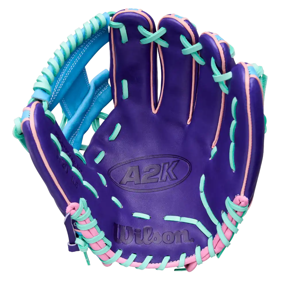 Wilson A2k 1720 11.50’’ Infield Glove Oct 2025 Gotm Wbw104220115 - Purple Columbia Blue Pink - Right Throw