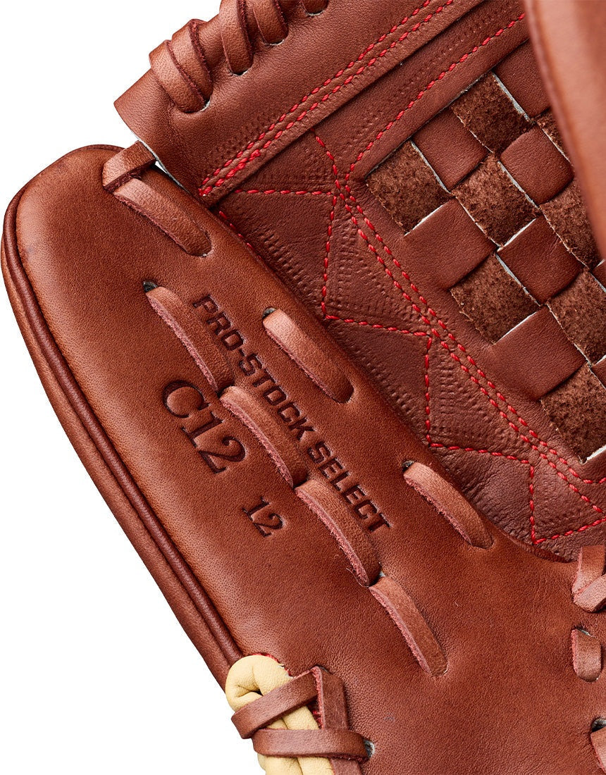 Wilson A2k C12 12.00’’ Pitcher’s Glove Wbg07901rt12 - Walnut Blonde Yellow Red - Right Throw