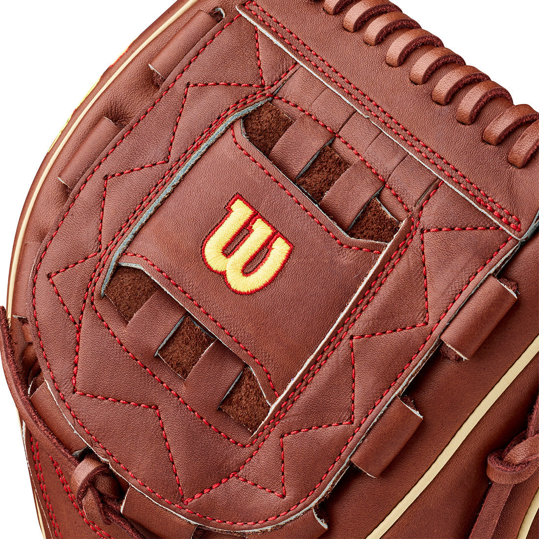 Wilson A2k C12 12.00’’ Pitcher’s Glove Wbg07901rt12 - Walnut Blonde Yellow Red - Right Throw