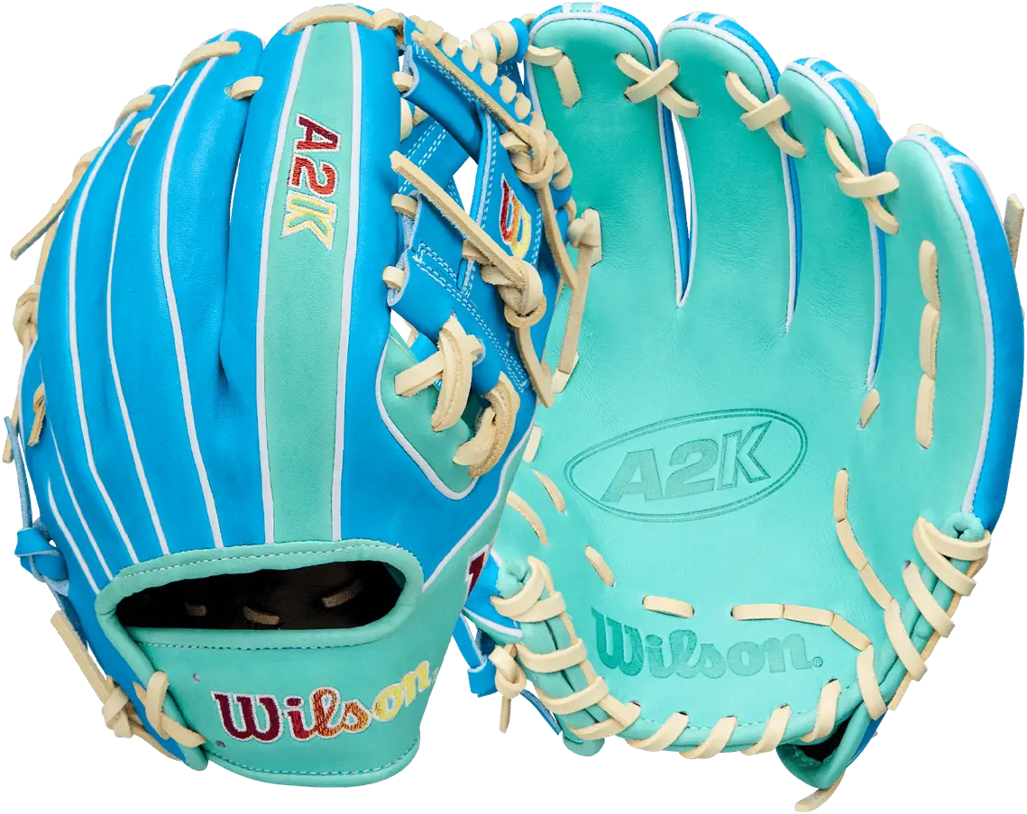 Wilson A2k Spring 1786 11.50’’ Infield Baseball Glove Wbw102667 - Tropical Blue Seafoam - Mint / Right Throw