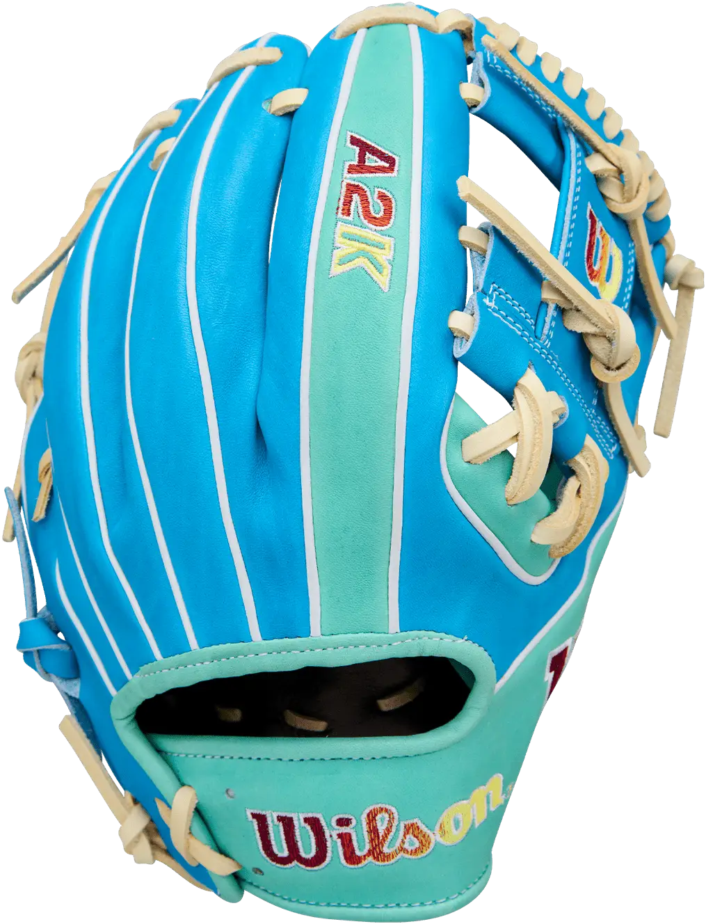 Wilson A2k Spring 1786 11.50’’ Infield Baseball Glove Wbw102667 - Tropical Blue Seafoam - Mint / Right Throw