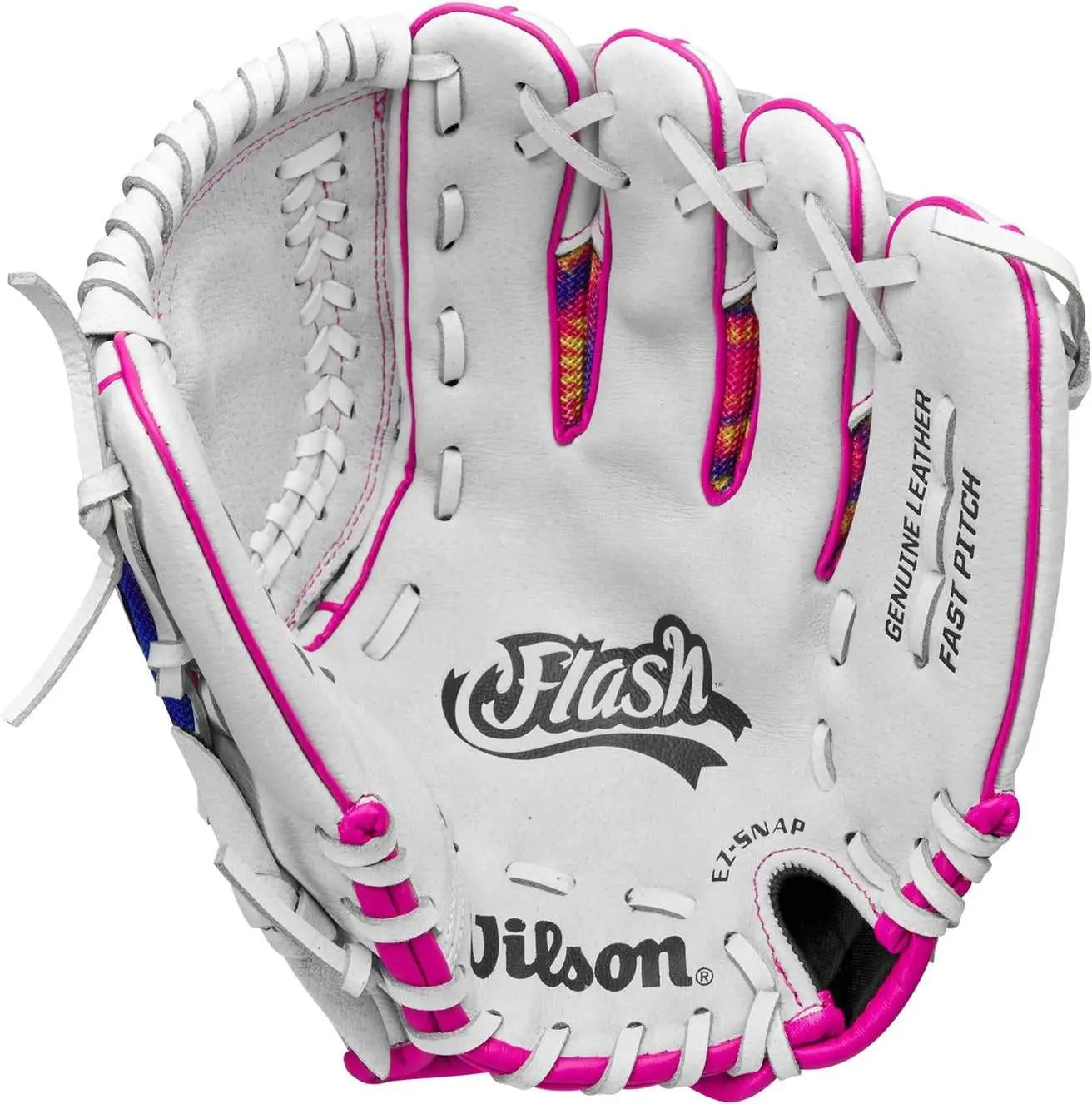Wilson A440 Flash 11.00’’ Youth Fastpitch Infield Gloves - White Pink Tie Dye - Right Throw