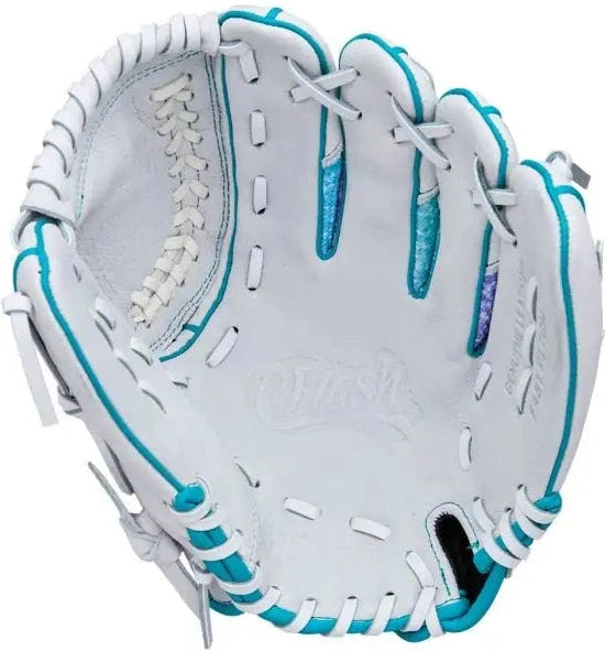 Wilson A440 Flash 11.00’’ Youth Fastpitch Utility Glove Wbw103984 - White Purple Green - Right Throw