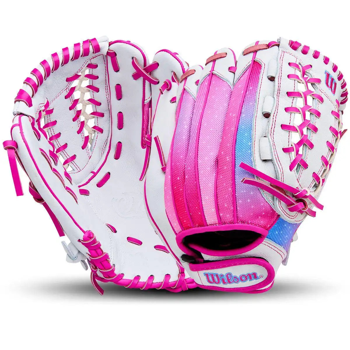 Wilson A440 Flash 12.00’’ Youth Fastpitch Utility Glove Wbw103987 - White Flamingo - Pink / Right Throw