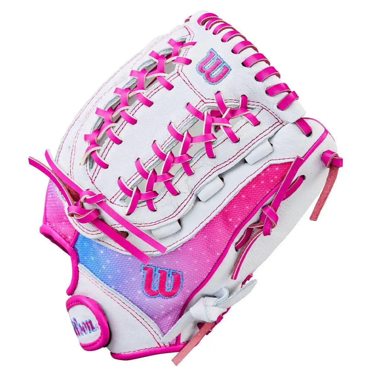 Wilson A440 Flash 12.00’’ Youth Fastpitch Utility Glove Wbw103987 - White Flamingo - Pink / Right Throw
