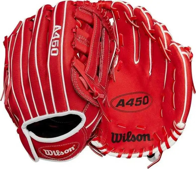 Wilson A450 11.00’’ Youth Infield Gloves - Red White